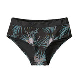 W's Shell Seeker Bikini Bottoms - Recycled Polyester Swimwear Patagonia Bayou Palmetto: Ink Black XS