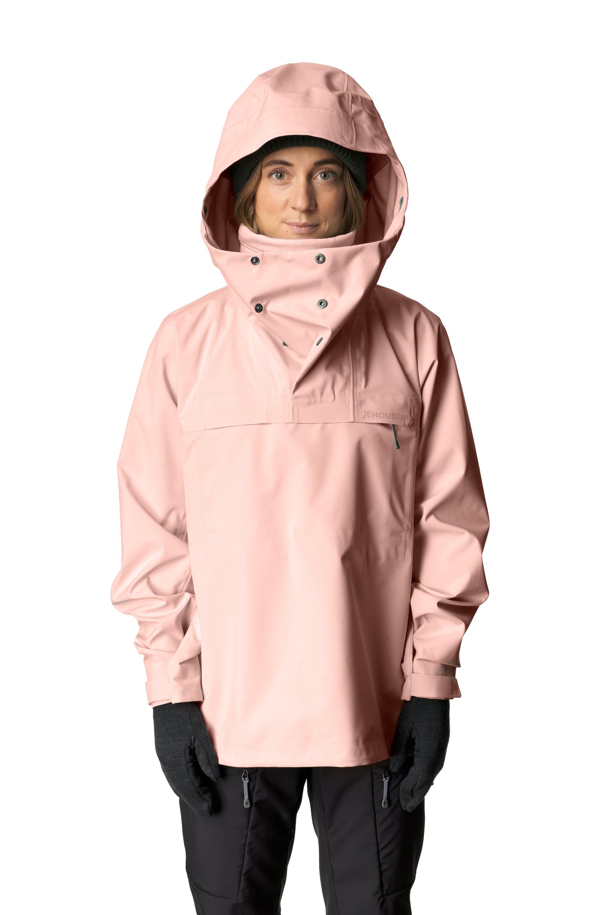 W's Shelter Anorak Shell Jacket - Recycled Polyester Jacket Houdini Beaker Pink XS