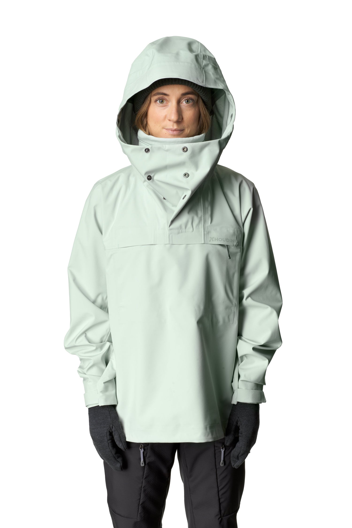 Houdini W's Shelter Anorak Shell Jacket - Recycled Polyester Shore Green Jacket