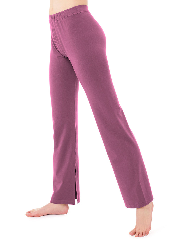 W's Side Slit Yoga Pants - Tencel Lyocell & Organic Cotton Pants Mandala Vintage Curtain S