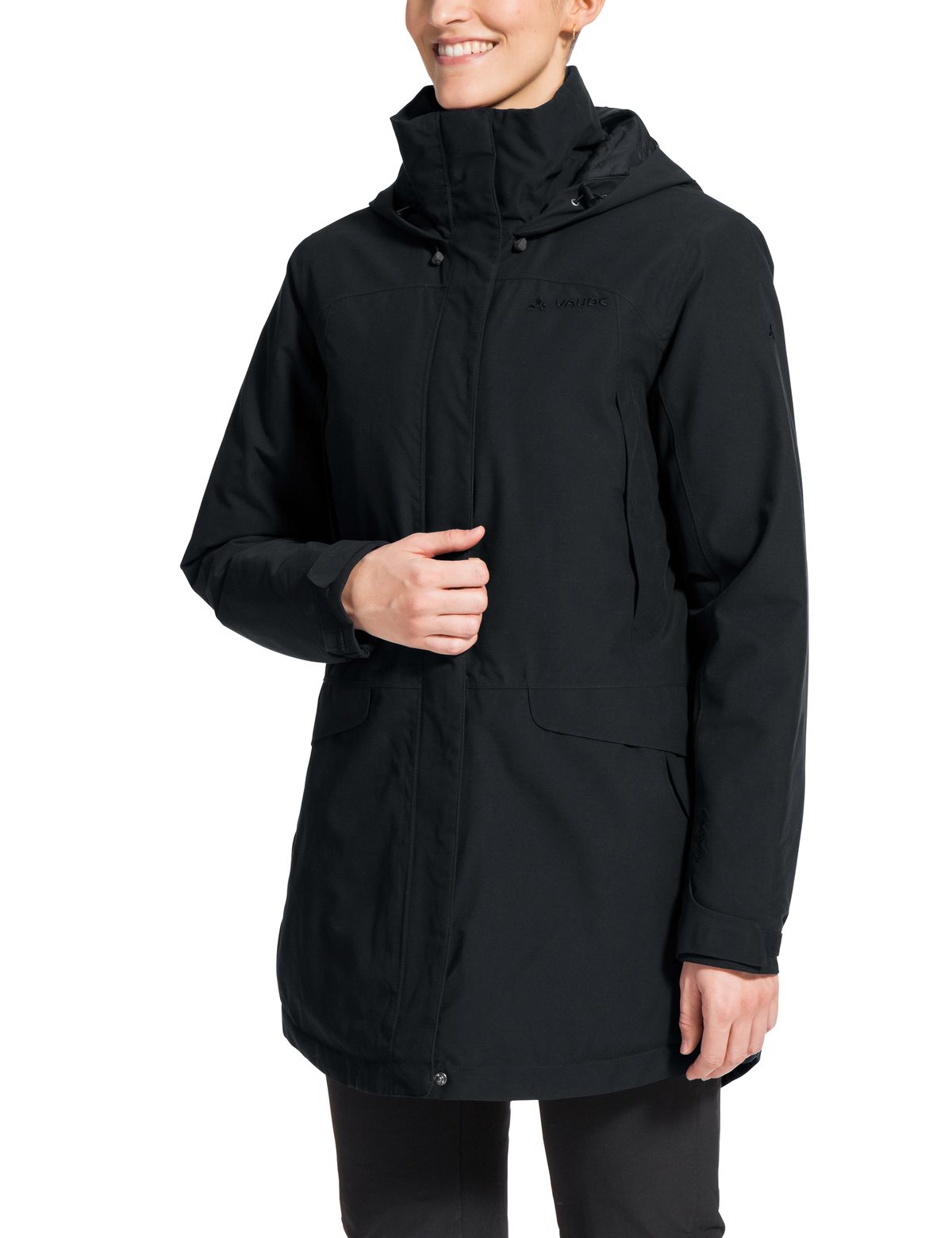 Vaude W's Skomer Wool Parka - Recycled Polyester Black Jacket