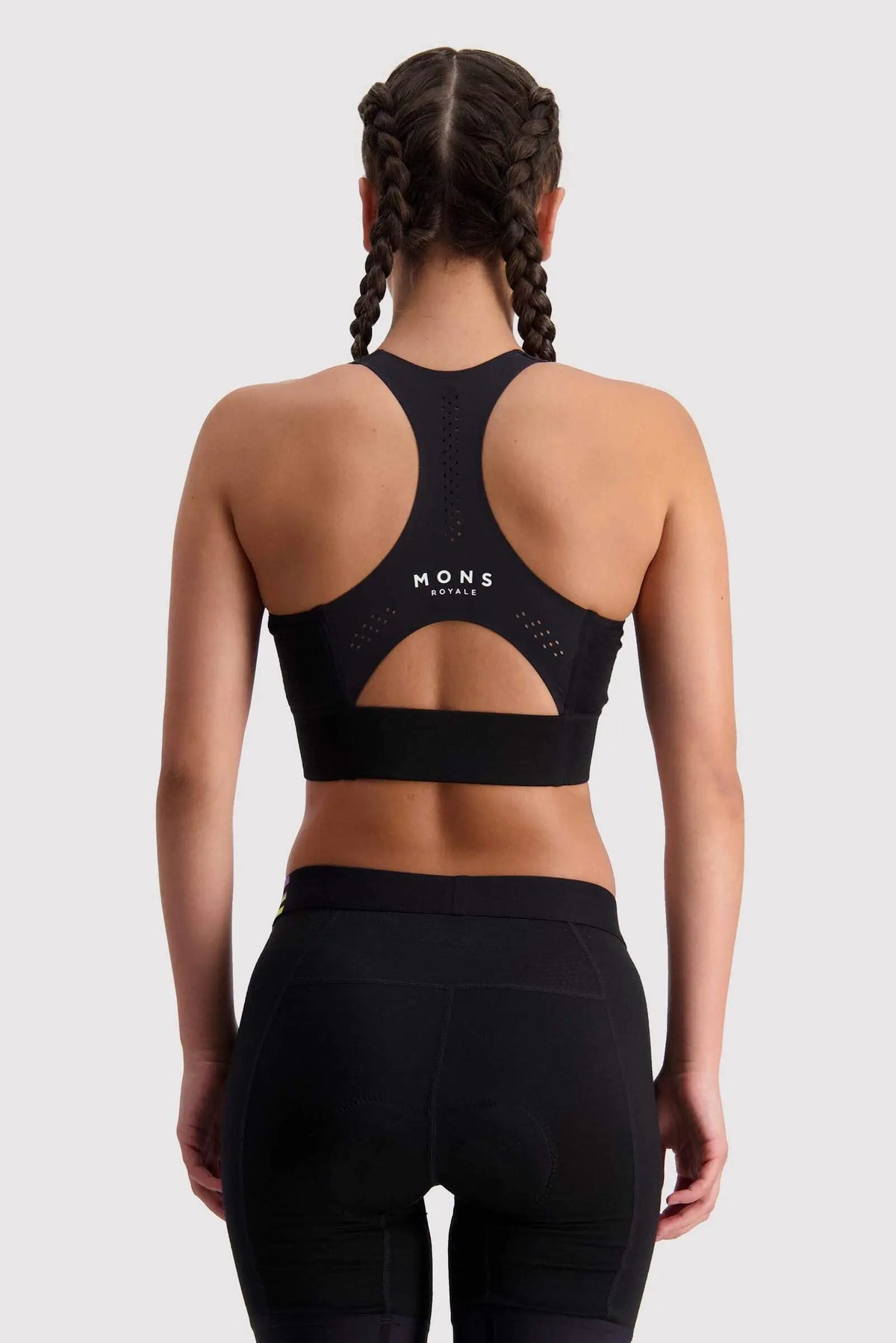 Mons Royale W's Stratos Merino Shift Bra - Merino Wool Black Underwear