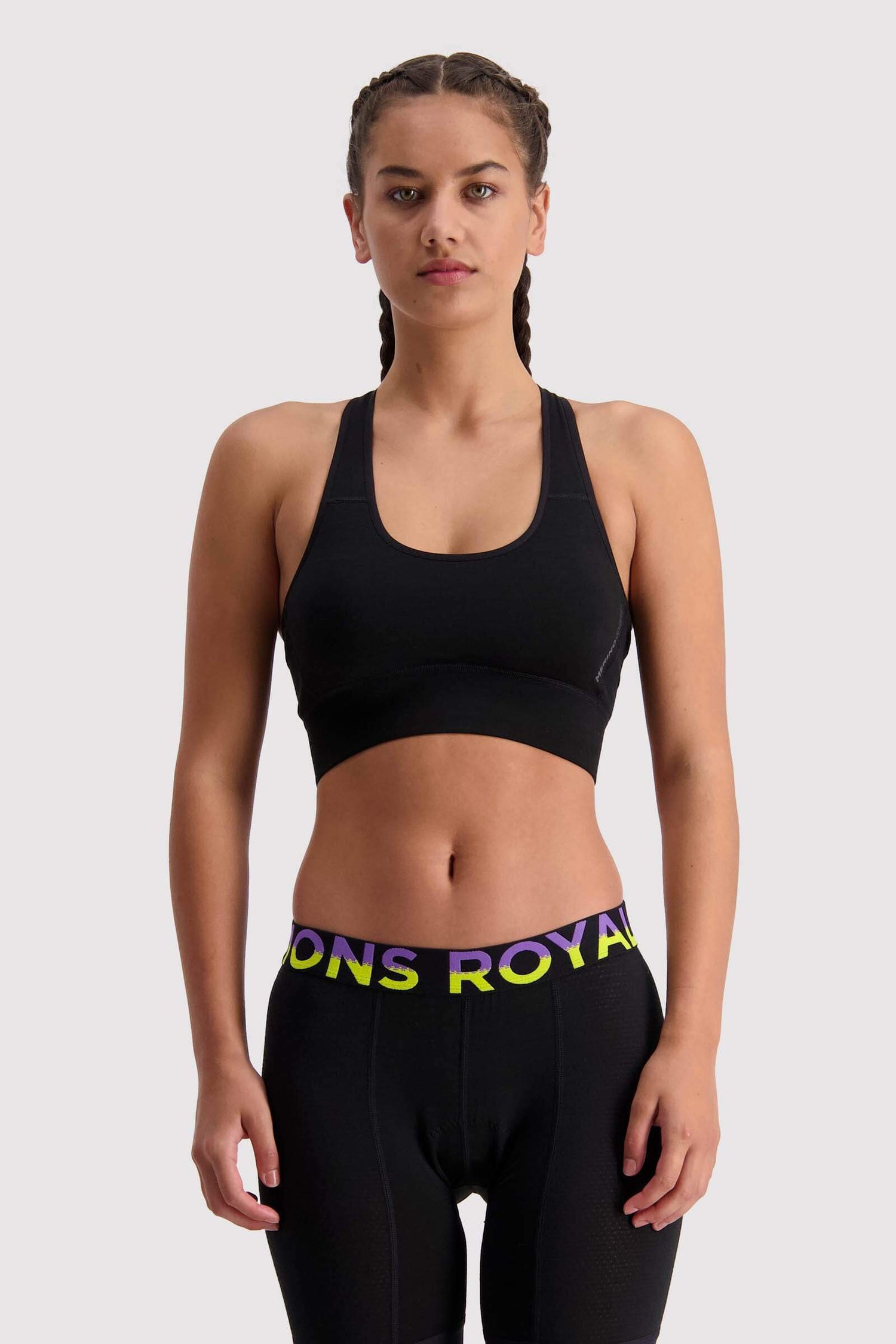 Mons Royale W's Stratos Merino Shift Bra - Merino Wool Black Underwear