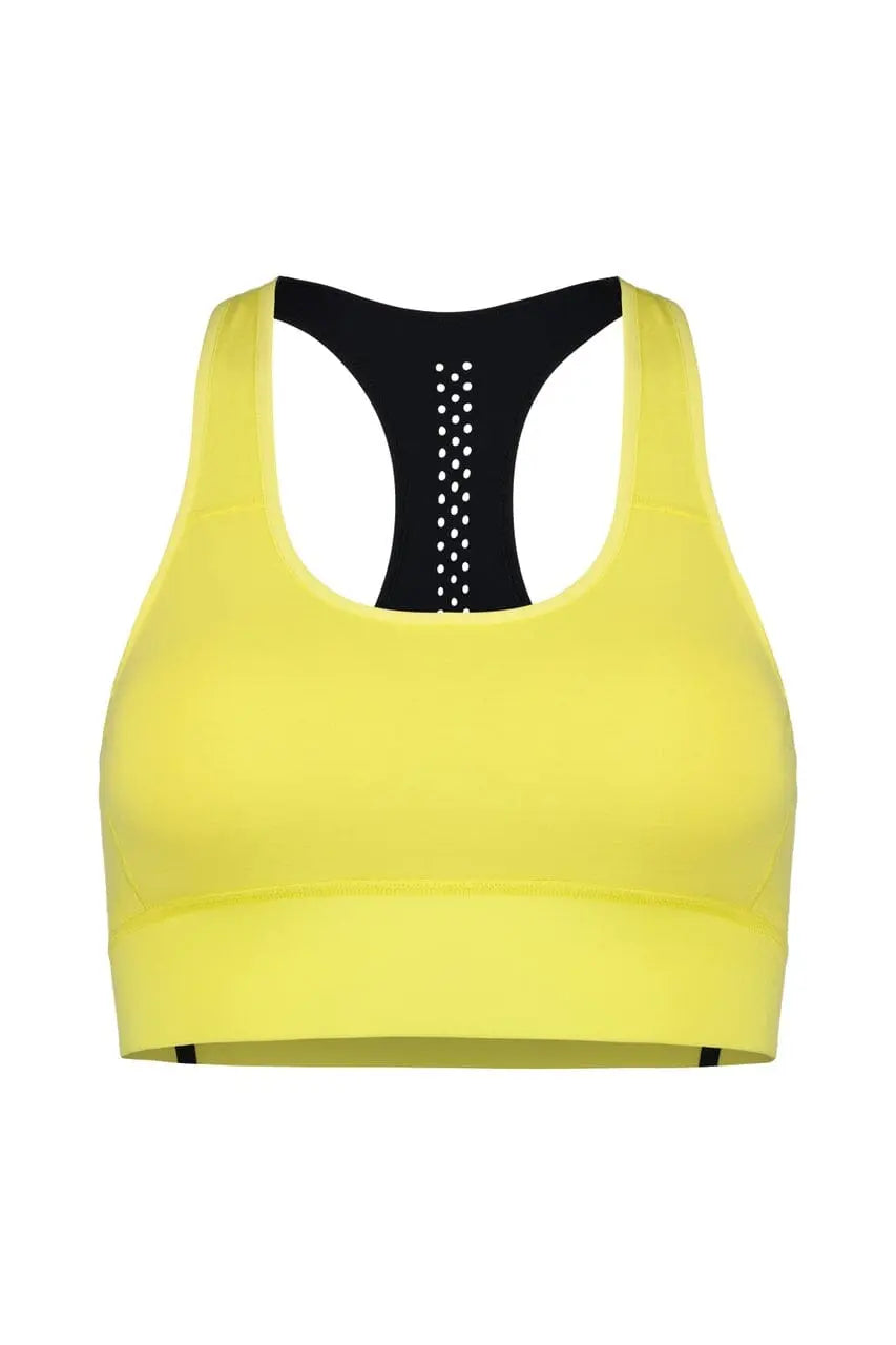 W's Stratos Merino Shift Bra - Merino Wool Underwear Mons Royale Lemonade S