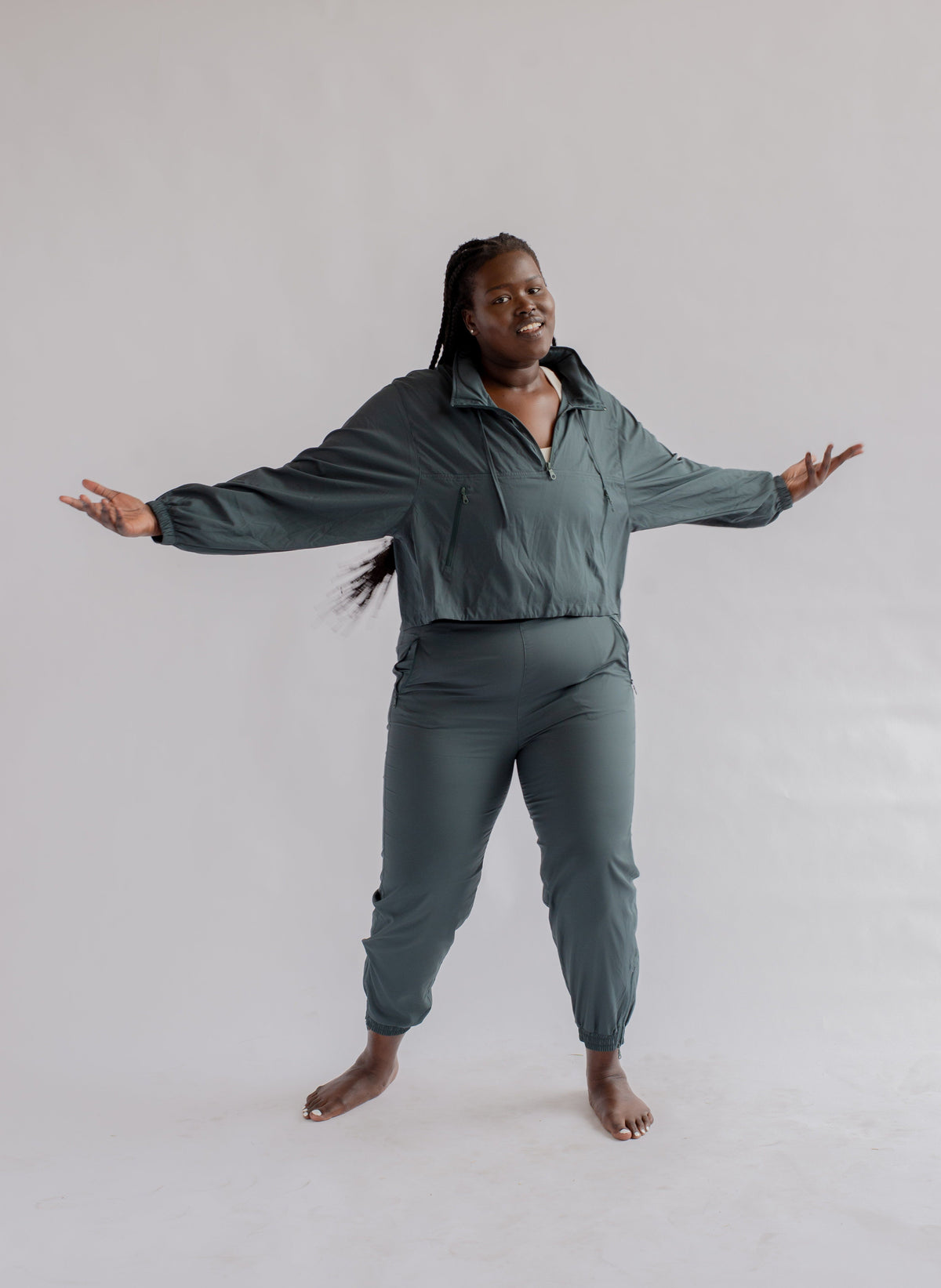 W's Summit Track Pant - Made From Recycled PET Bottles Pants Girlfriend Collective Moss XS