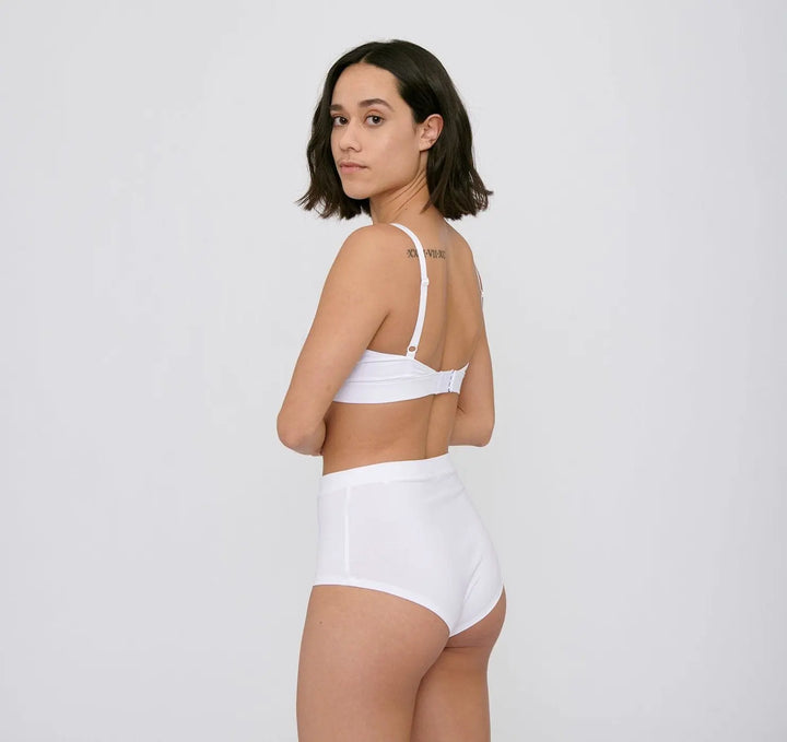 W's Super High-Rise Briefs 2-pack - Organic Cotton Underwear Organic Basics White XS