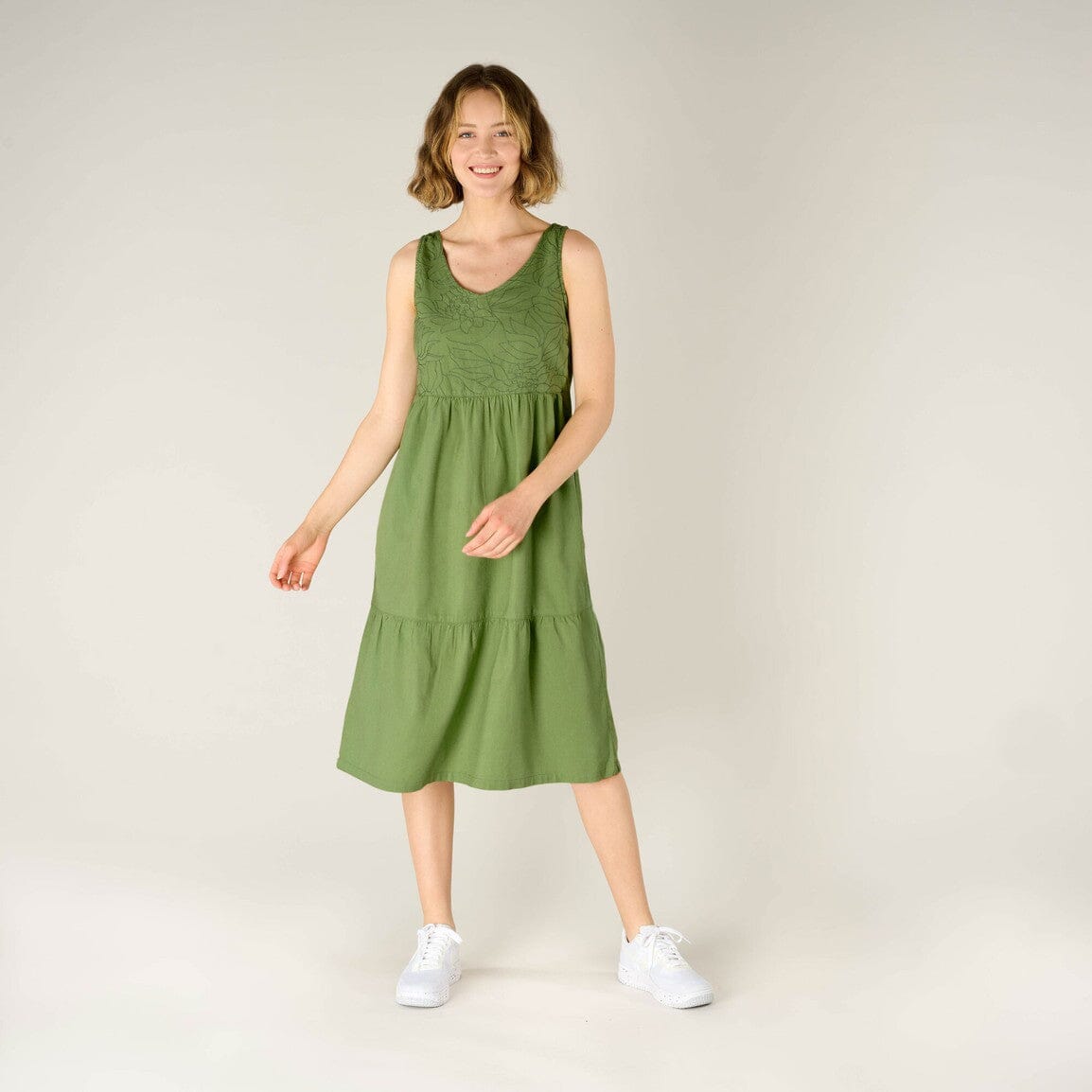 Sherpa W's Tharu Tank Dress - Organic cotton, Modal & Hemp Thyme Dress