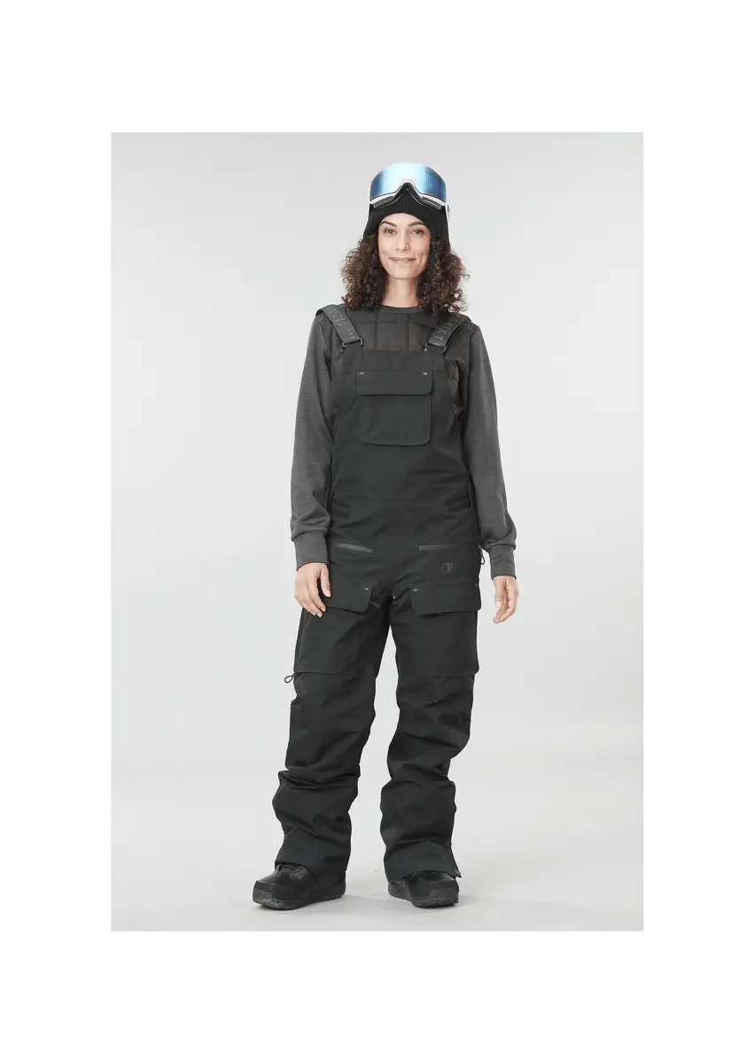 Picture Organic W's U10 BIB - Made From Biosourced and Recycled Polyester Black Pants