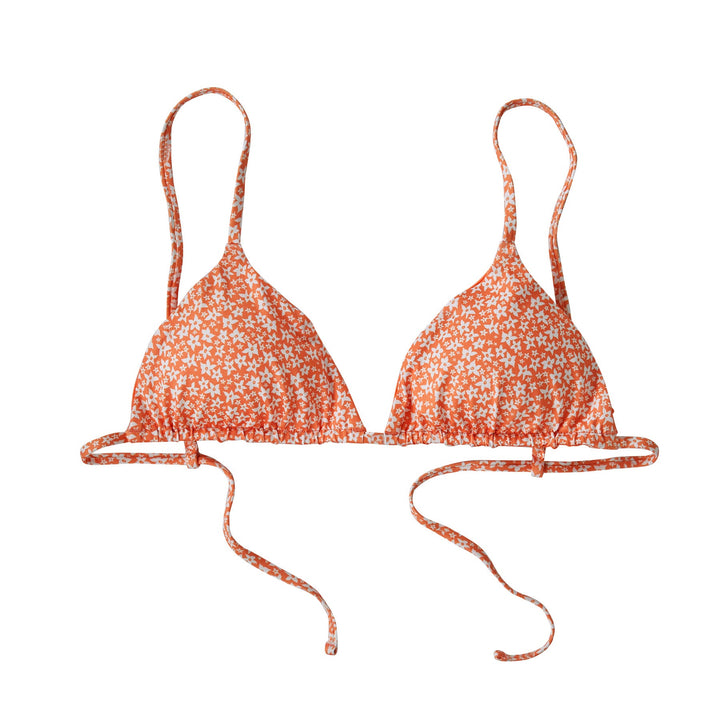 W's Upswell Bikini Top - Recycled Plastic Swimwear Patagonia Bell Flower: Tigerlily Orange S
