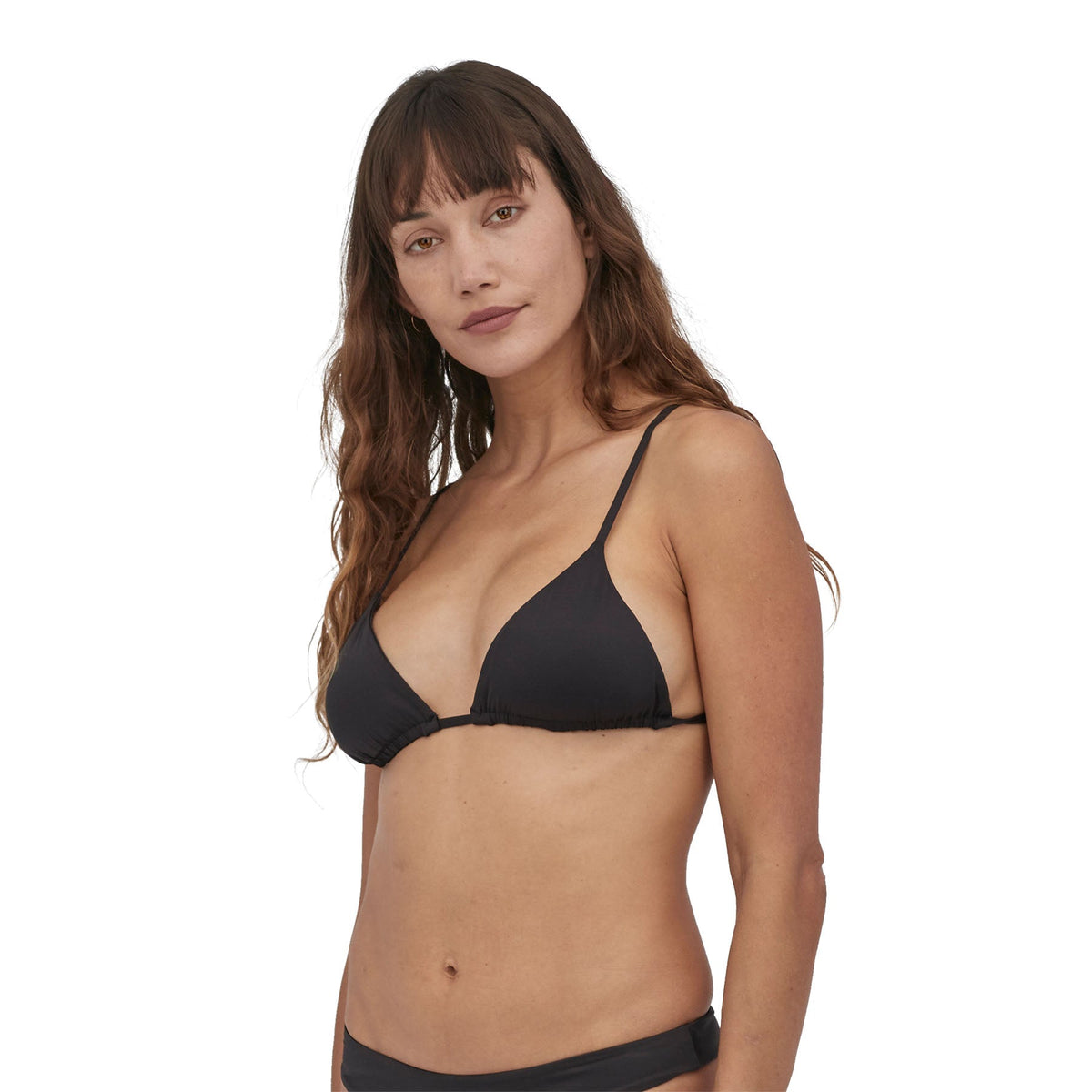 W's Upswell Bikini Top - Recycled Plastic Swimwear Patagonia Ink Black S