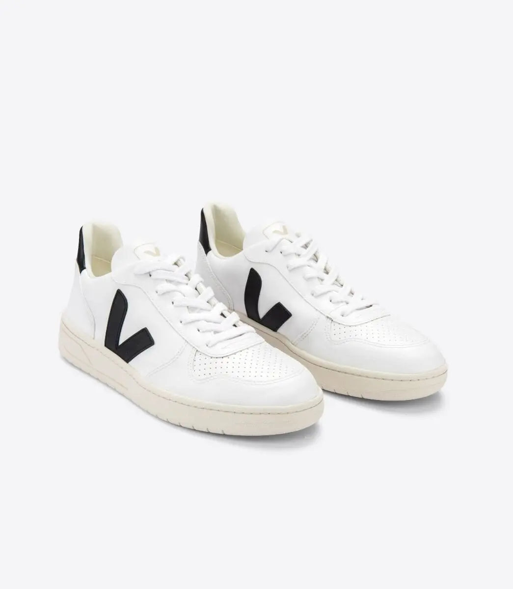 W's V-10 CWL - Cotton Worked as Leather Shoes Veja White Black 37