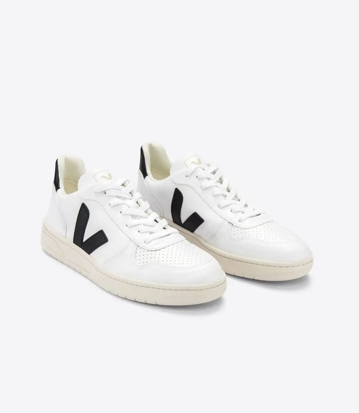 W's V-10 CWL - Cotton Worked as Leather Shoes Veja White Black 37