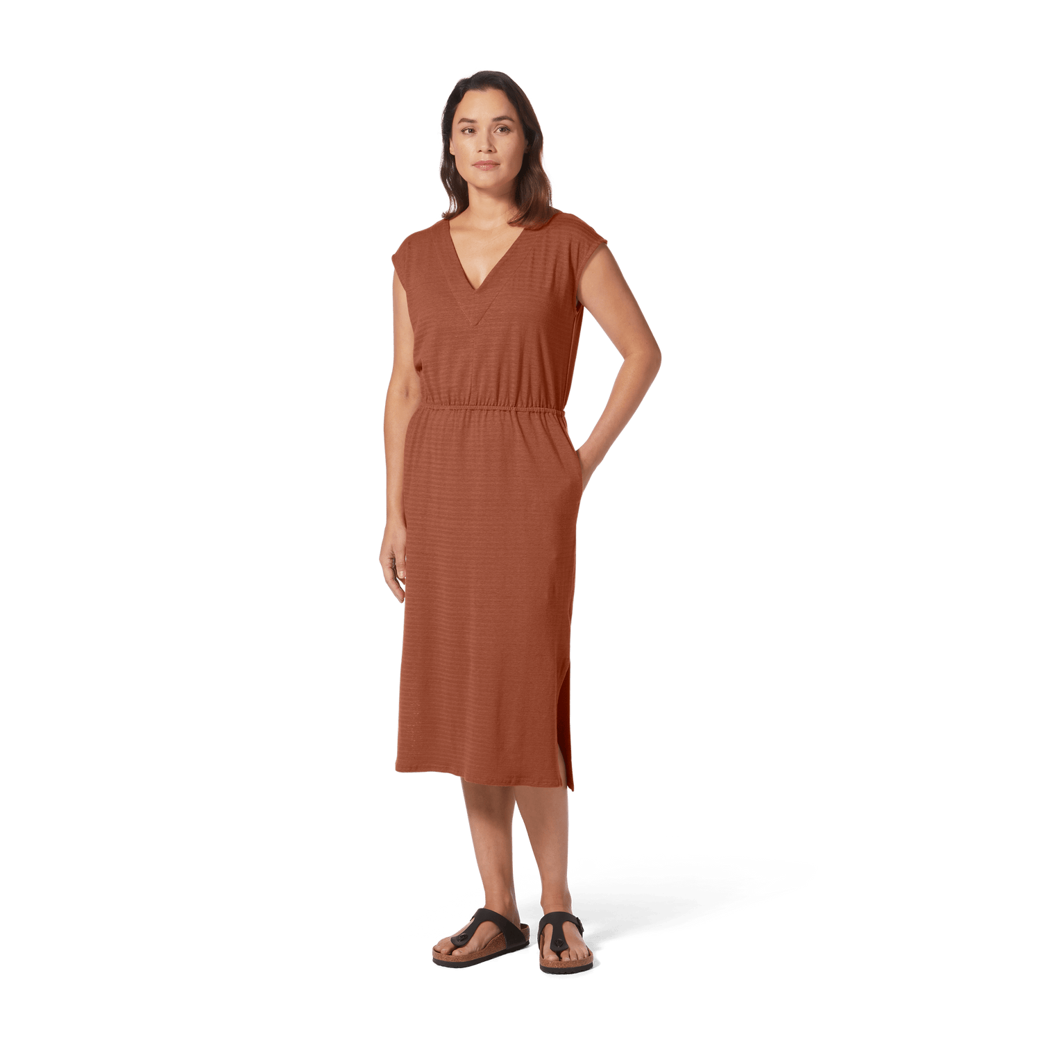 Royal Robbins W's Vacationer Dress - Hemp, Organic cotton & Recycled polyester Baked Clay Dress
