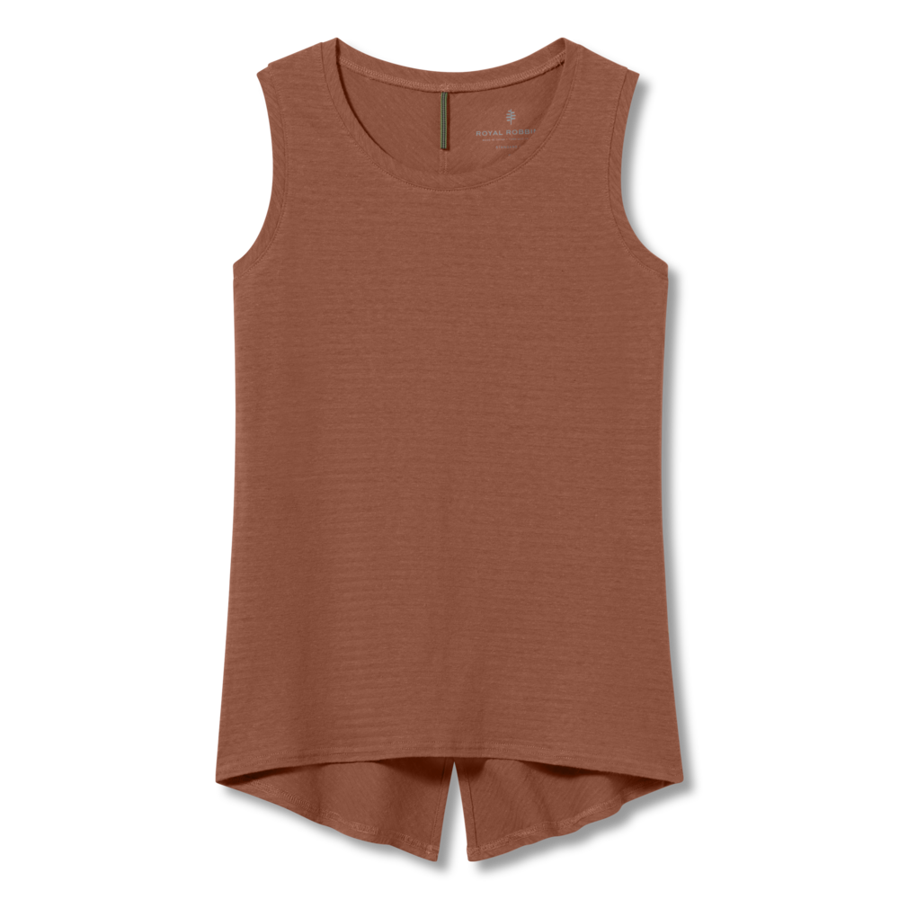 W's Vacationer Tank - Hemp, Organic Cotton & Recycled polyester Shirt Royal Robbins Baked Clay S