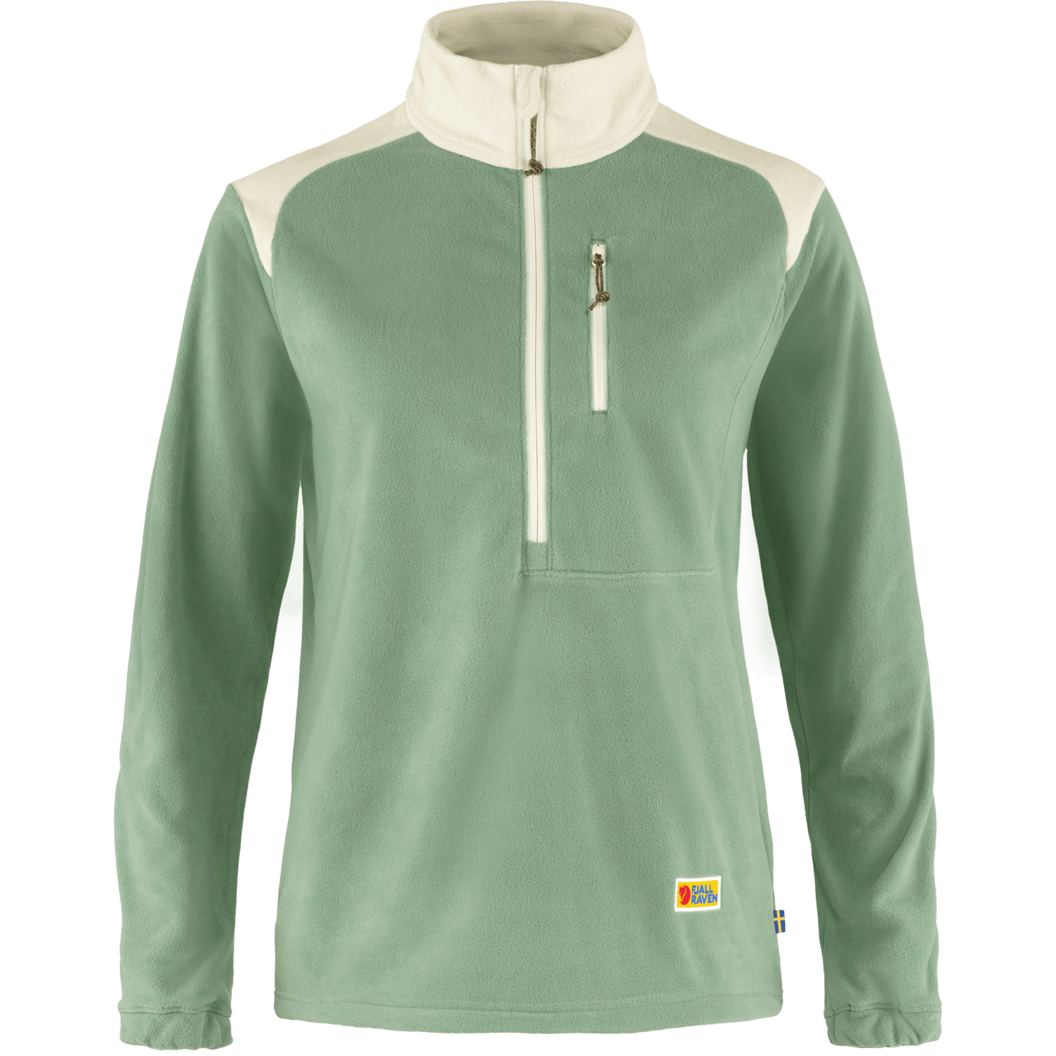 Fjällräven W's Vardag Lite Fleece - Recycled polyester Sage Green-Chalk White Shirt