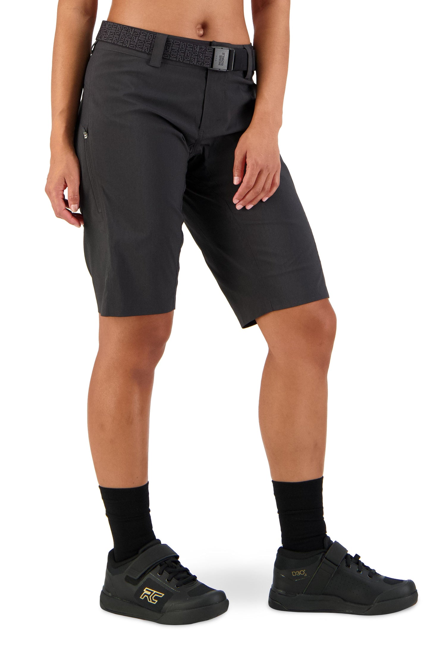 Mons Royale W's Virage Bike Shorts - Recycled Polyester & Merino Black Pants