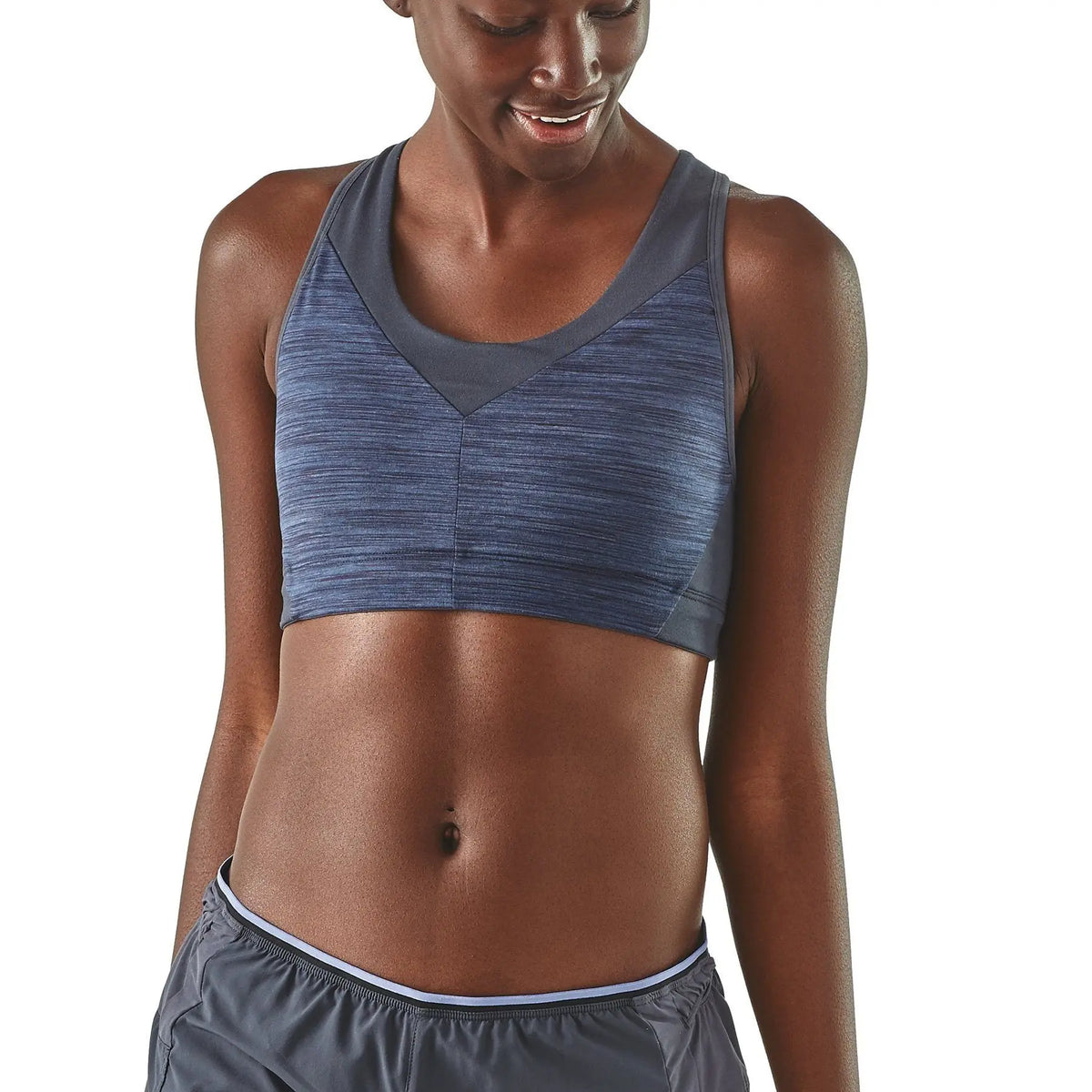 W's Wild Trails Sports Bra - Recycled Polyester Underwear Patagonia Space Dye: Dolomite Blue XS