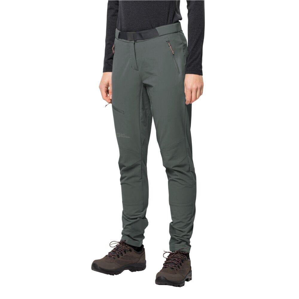 W's Ziegspitz Trekking Pants - Recycled polyamide Pants Jack Wolfskin Slate Green 34