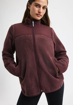 Röhnisch Phoebe Pile Jacket- Recycled polyester Huckleberry Jacket