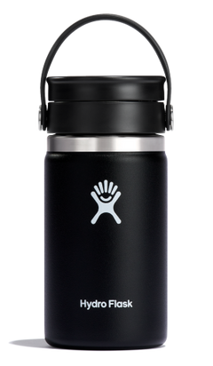 Hydro Flask 12 oz Wide Mouth Flex Sip Travel Coffee Mug Black Cutlery