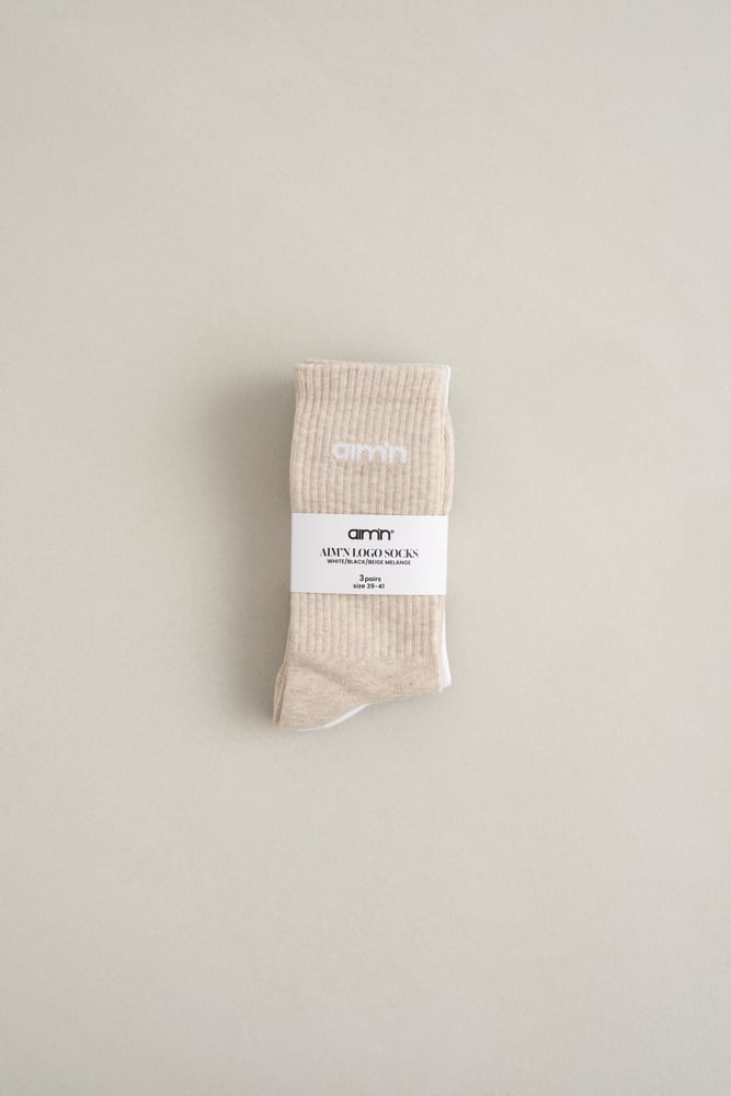 Aimn - Logo Socks 3-Pack - Weekendbee - sustainable sportswear