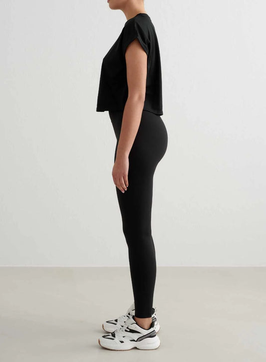 Aimn - Soft Basic Roll Sleeve Top - Weekendbee - sustainable sportswear