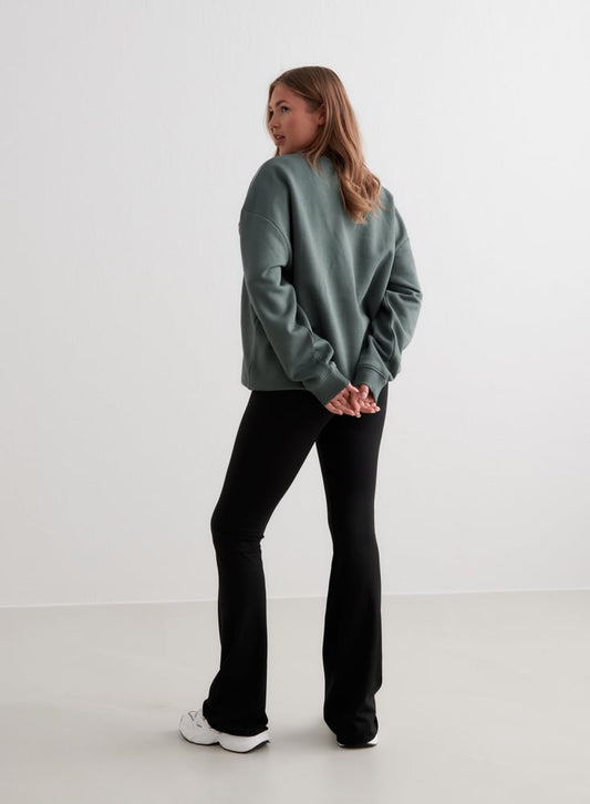 Aimn Serif Sweatshirt Sage Sweaters