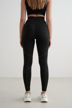 Aimn Black Reflective Warming Tights Black Tights