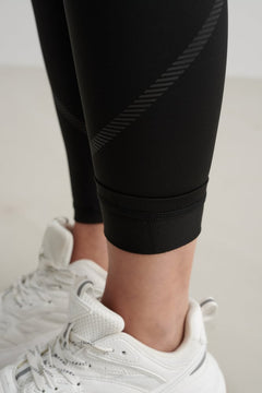 Aimn Black Reflective Warming Tights Black Tights