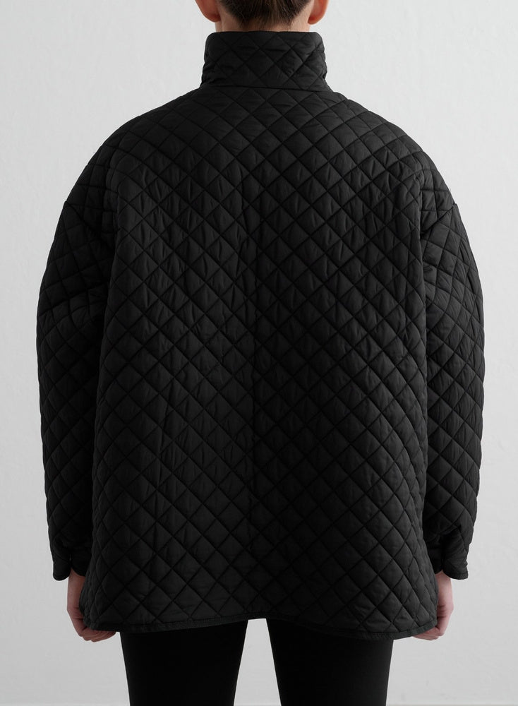 Veste matelassée surdimensionnée noire