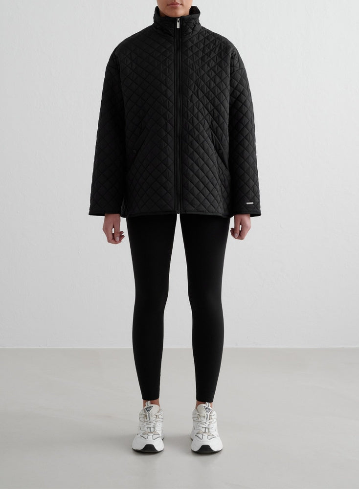 Veste matelassée surdimensionnée noire