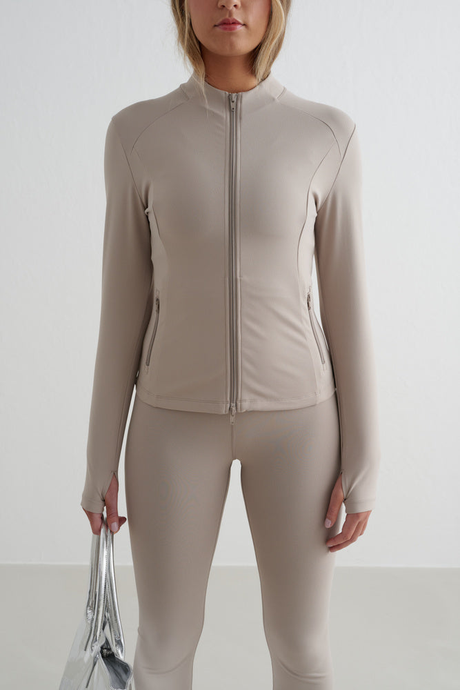 Sense Zip Jacket Zip Jackets Aimn Dark Clay S