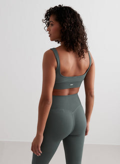 Aimn Ribbed Seamless Bra Sage Bra