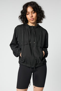 Girlfriend Collective Allie Hoodie Windbreaker Black Shirt