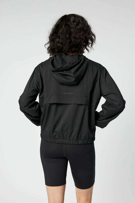 Girlfriend Collective Allie Hoodie Windbreaker Black Shirt