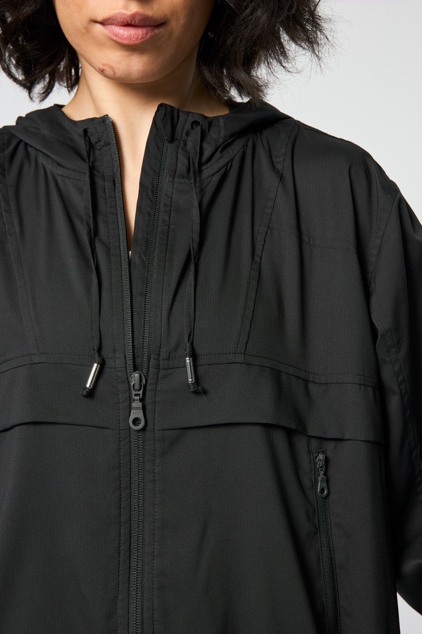 Girlfriend Collective Allie Hoodie Windbreaker Black Shirt