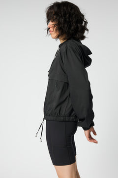 Girlfriend Collective Allie Hoodie Windbreaker Black Shirt