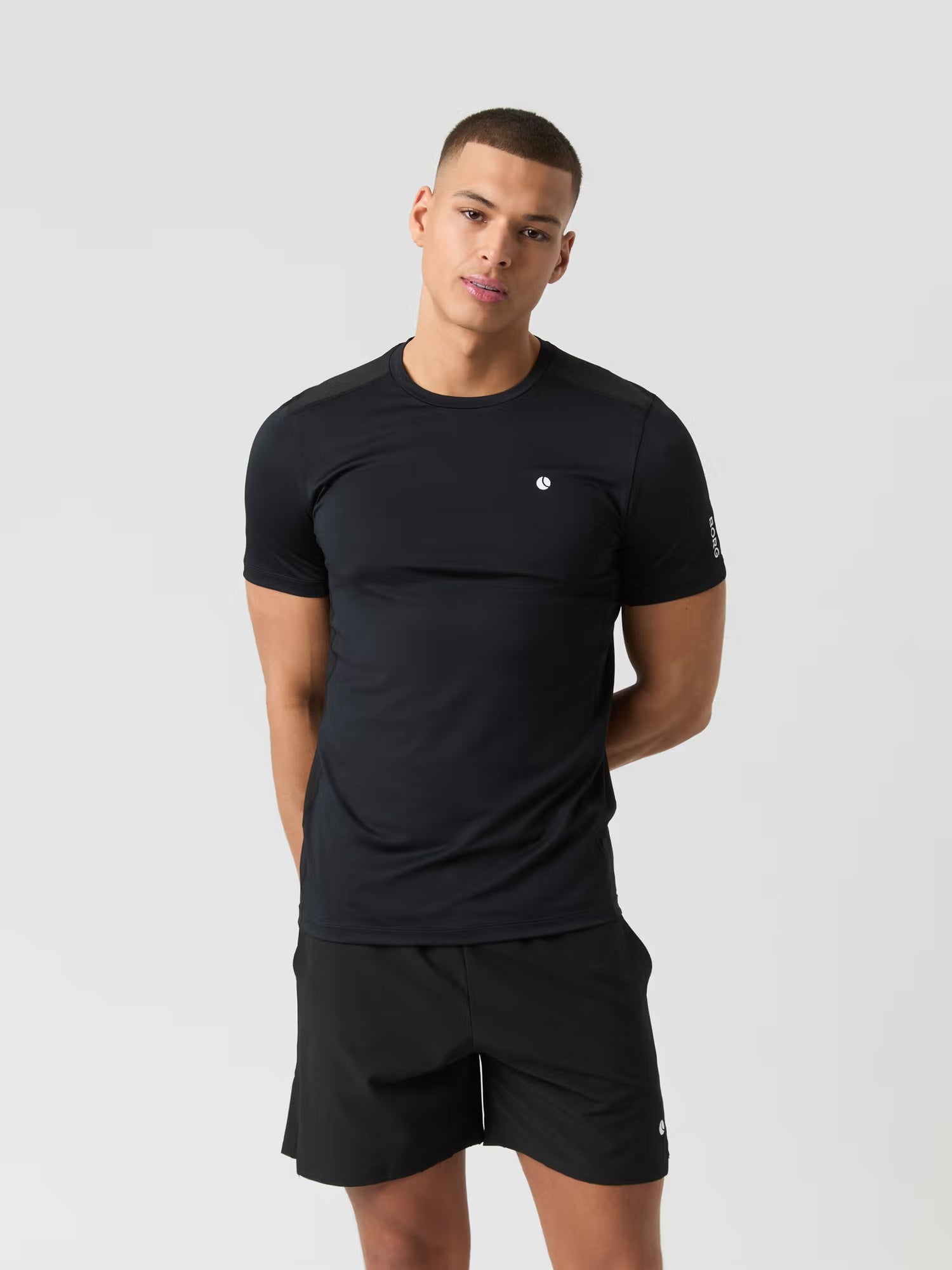Björn Borg Ace Mesh Panel T-Shirt Black Beauty Shirt
