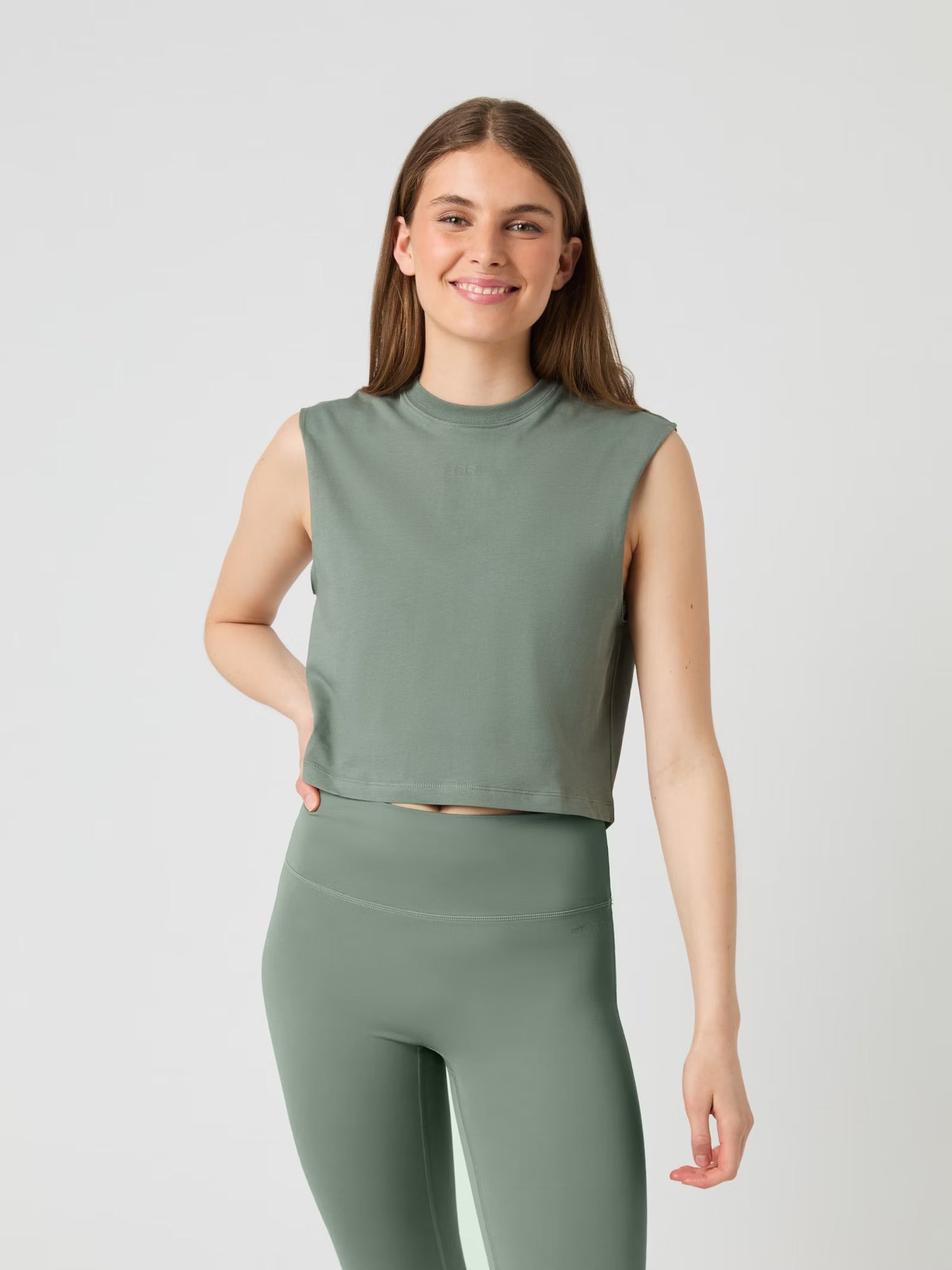 Björn Borg Borg Cropped Tank Top Agave Green Shirt