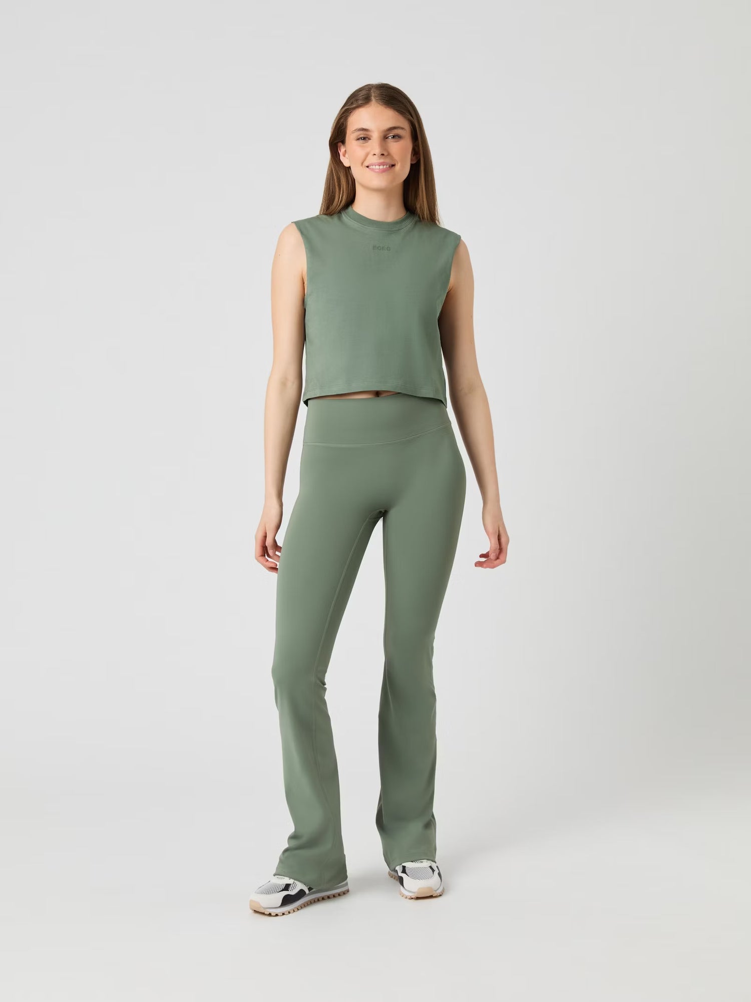 Björn Borg Borg Cropped Tank Top Agave Green Shirt