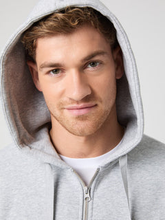 Björn Borg Centre Zip Hoodie Light Grey Melange Shirt