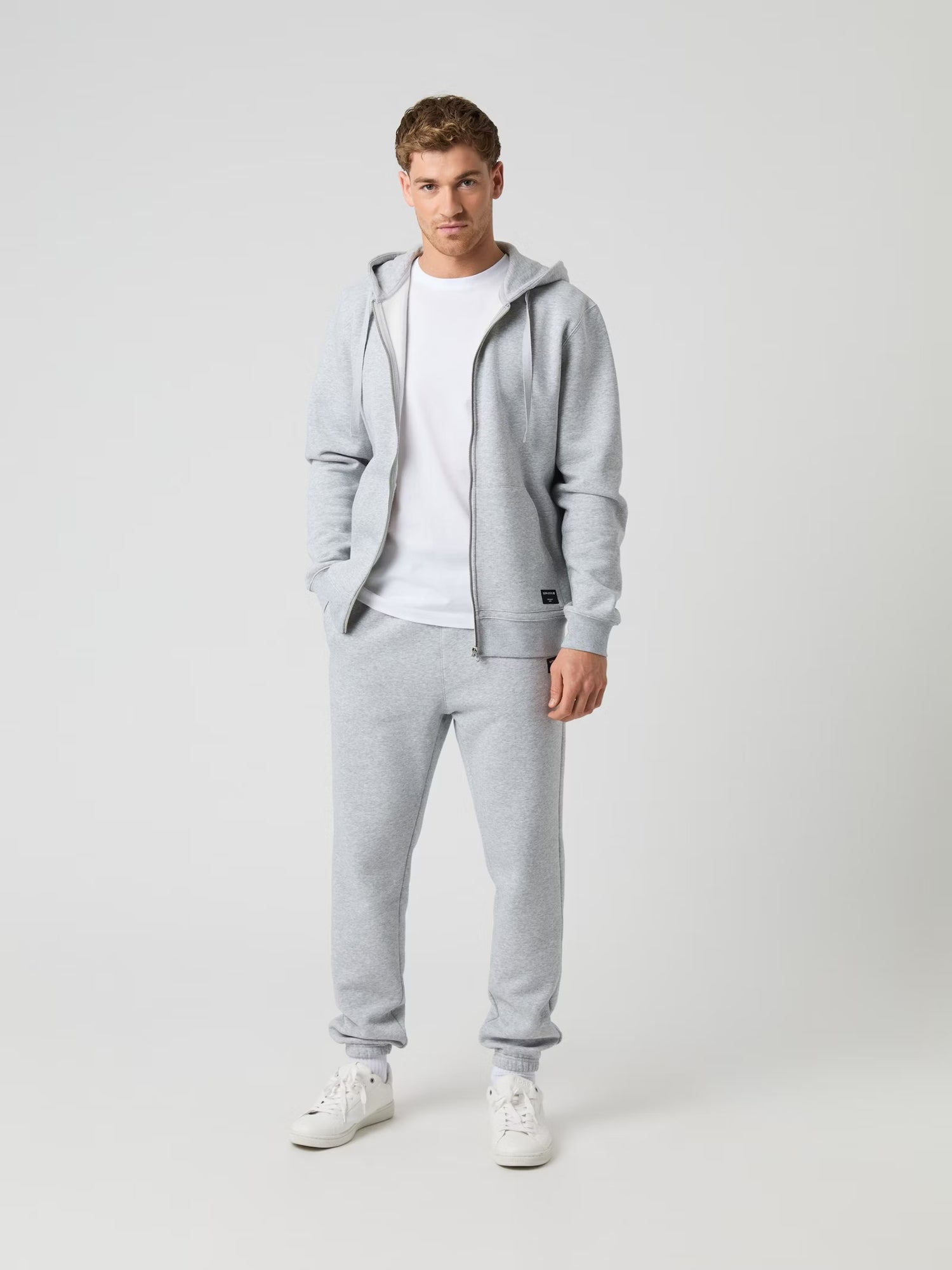 Björn Borg Centre Zip Hoodie Light Grey Melange Shirt