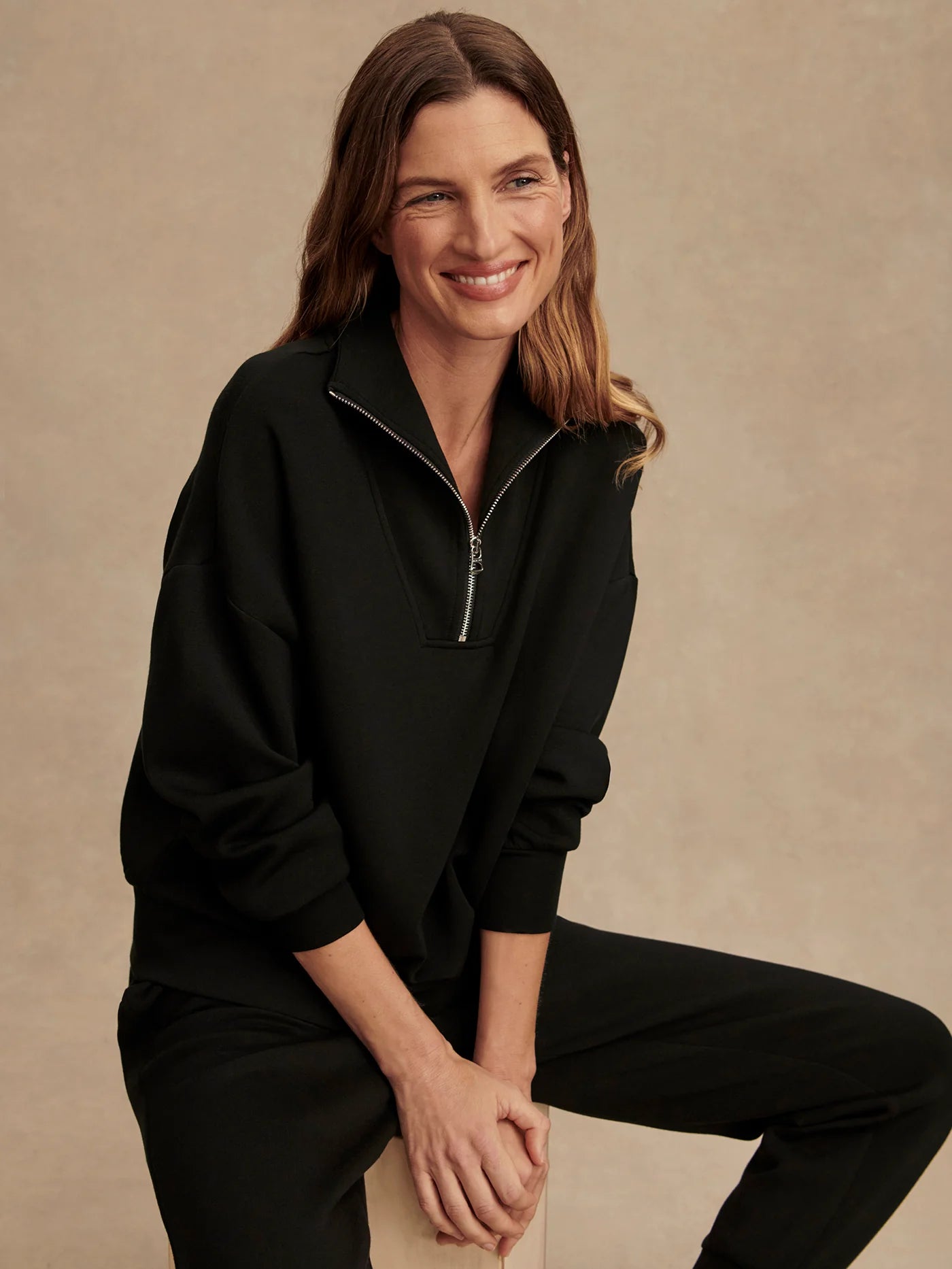 Varley - Hawley Half-Zip Sweat - Weekendbee - sustainable sportswear