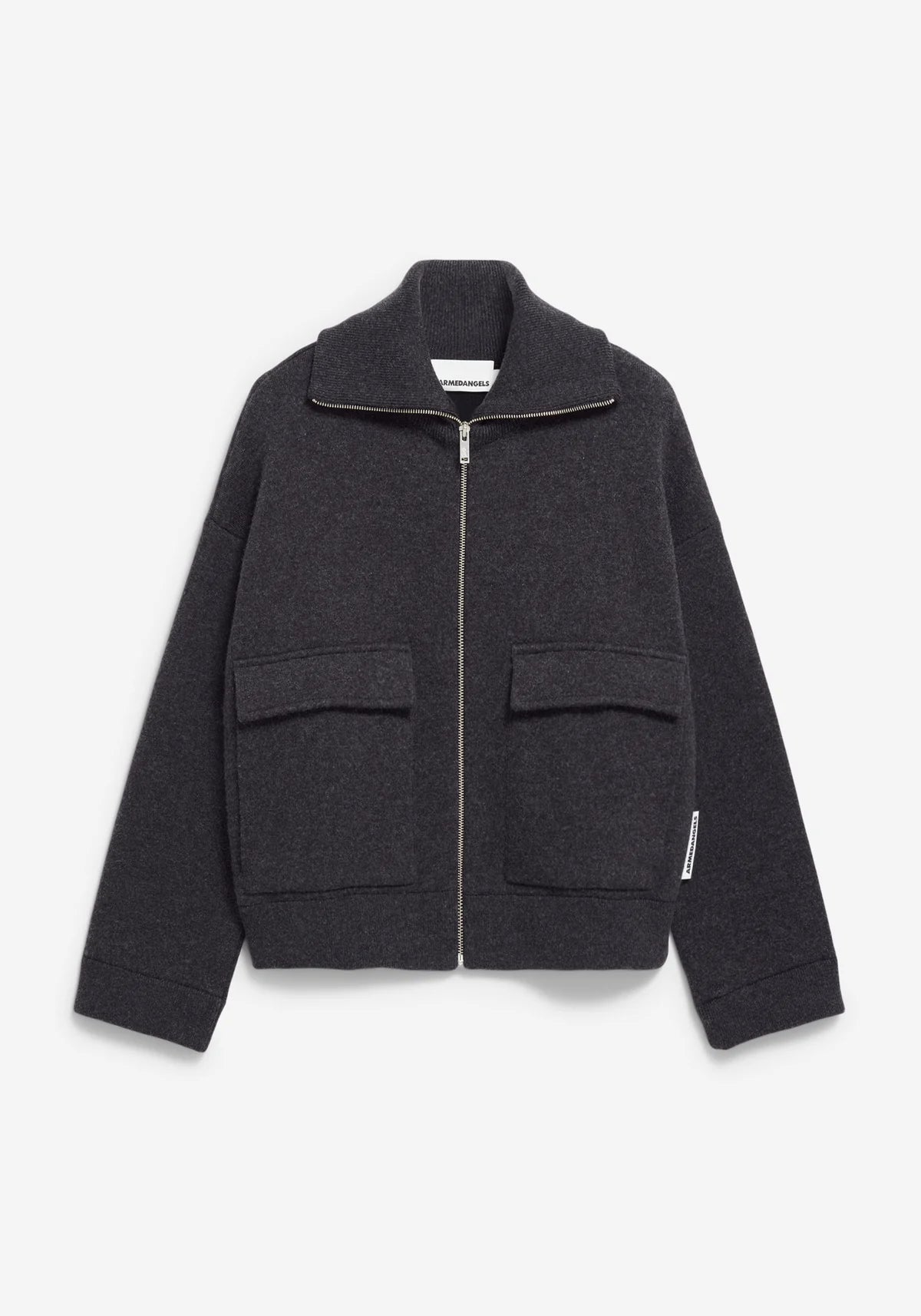 Armedangels W's Joaniaas Jacket - Organic Cotton & Wool Steel Melange Jacket