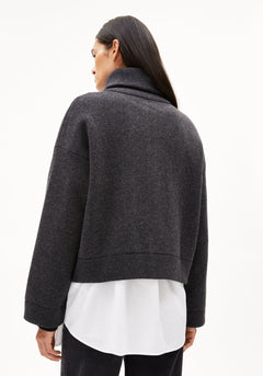 Armedangels W's Joaniaas Jacket - Organic Cotton & Wool Steel Melange Jacket