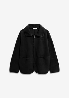 Armedangels W's Anaawil Cotton Fleece Jacket - 100% Organic Cotton Black Jacket