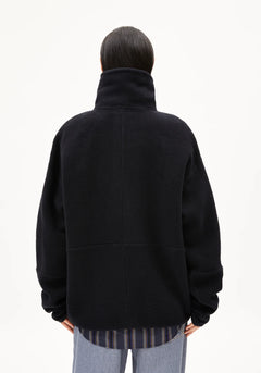 Armedangels W's Anaawil Cotton Fleece Jacket - 100% Organic Cotton Black Jacket