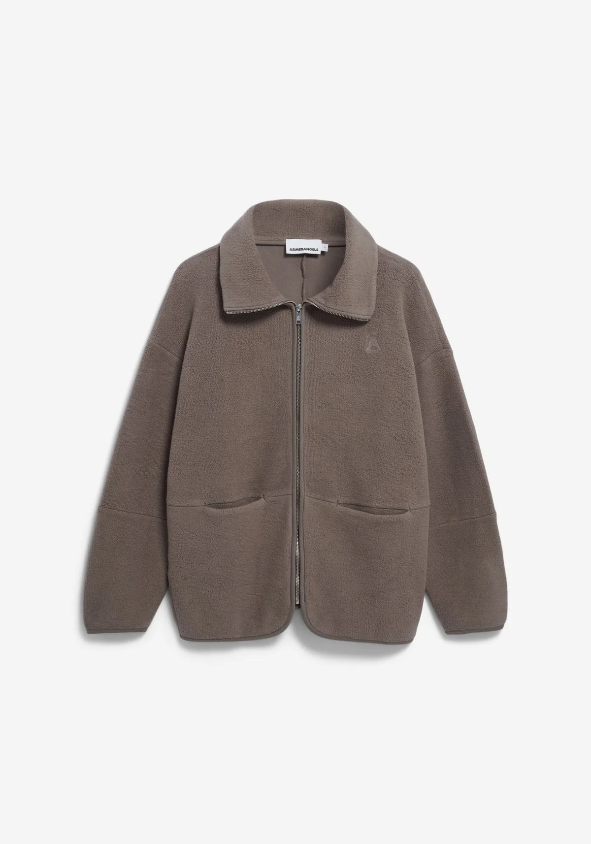 Armedangels W's Anaawil Cotton Fleece Jacket - 100% Organic Cotton Walnut Cream Jacket