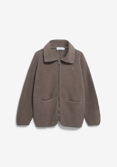 Armedangels W's Anaawil Cotton Fleece Jacket - 100% Organic Cotton Walnut Cream Jacket