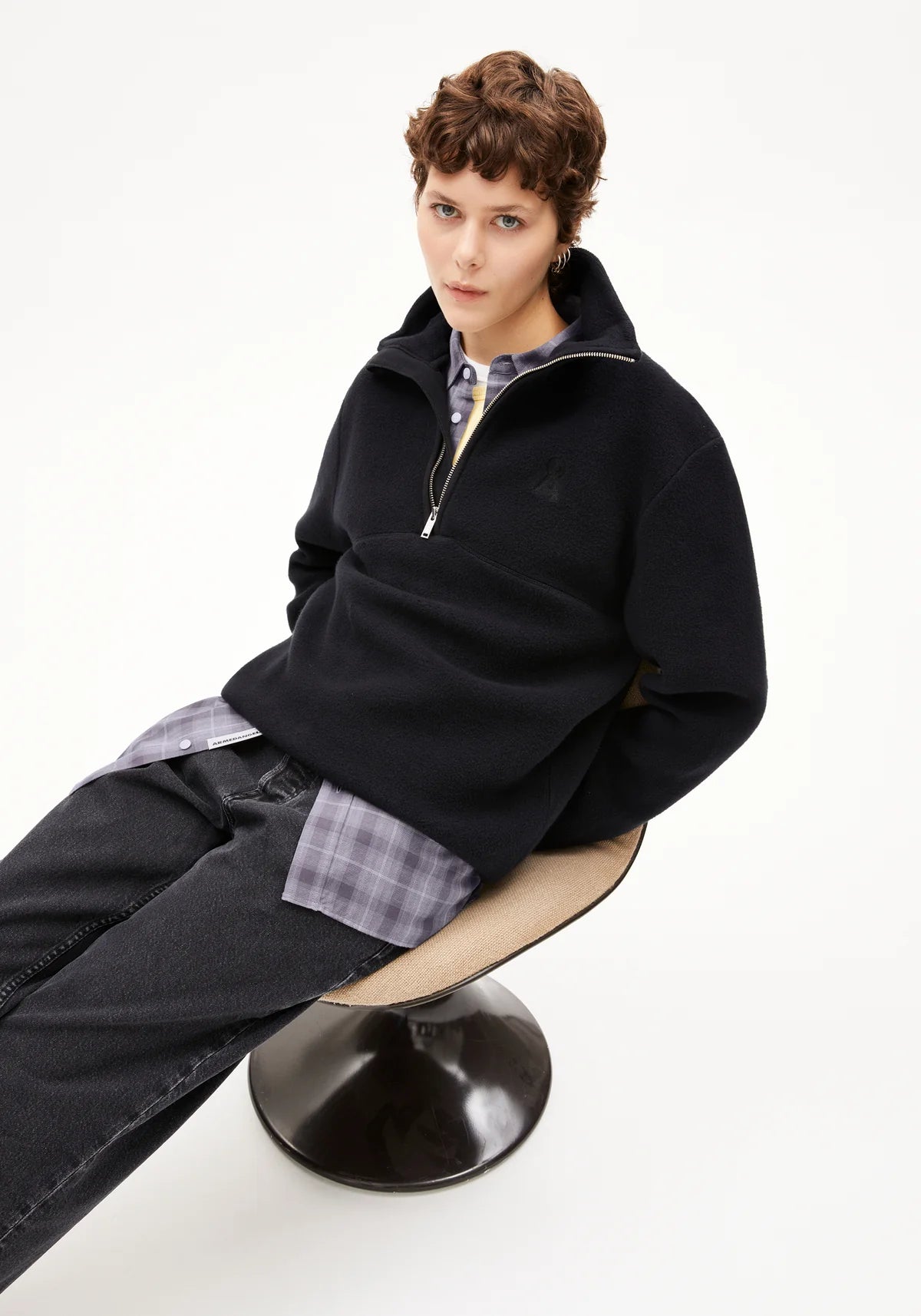 Armedangels W's Haarleenaa Cotton Fleece Black Jacket